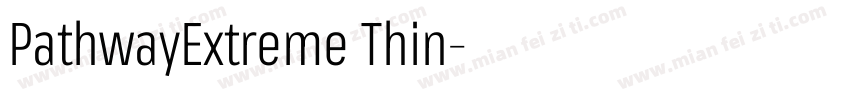 PathwayExtreme Thin字体转换
